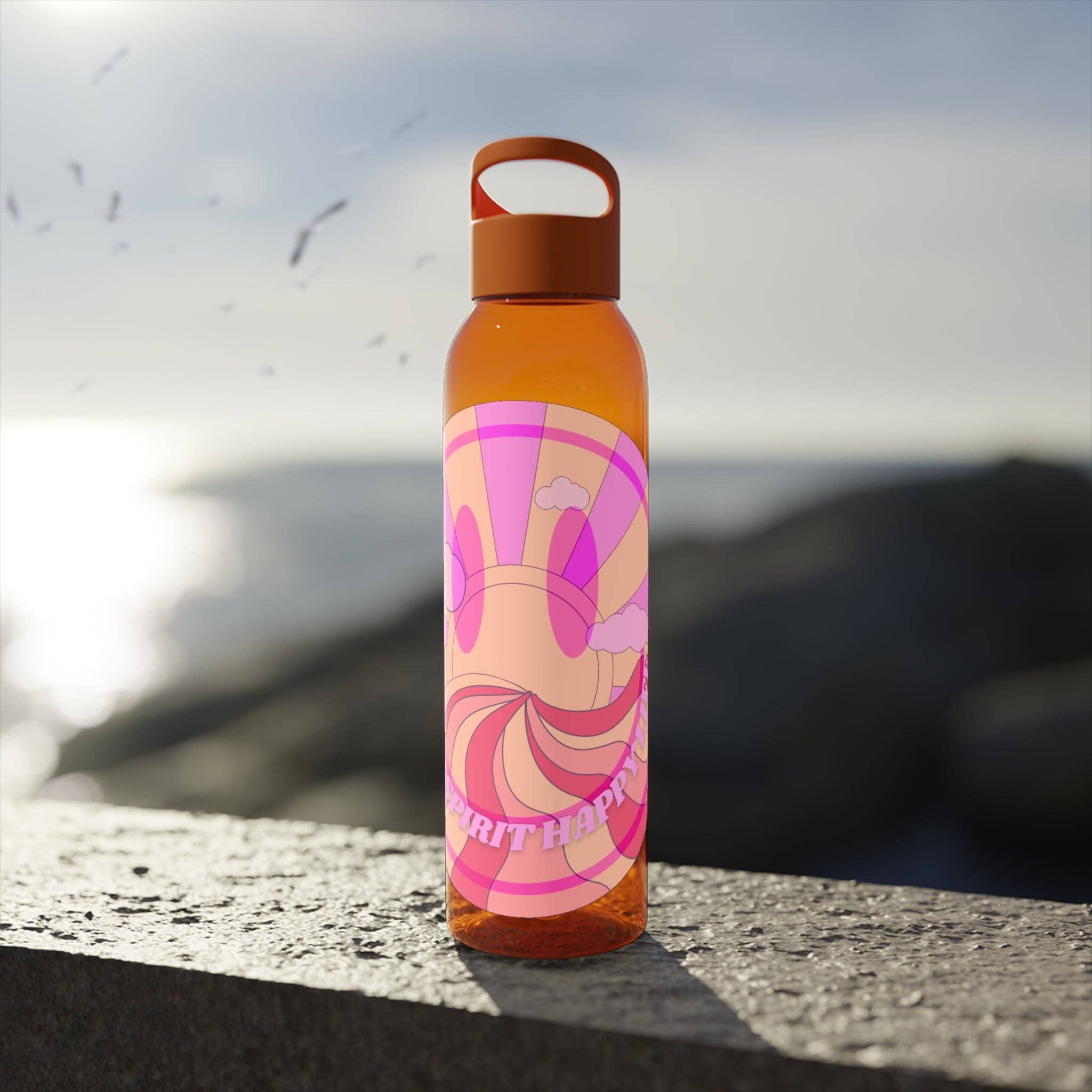 Happy Life Stuff – wholesale Water bottle – Aesthetic Happy Spirit Happy Life Water Bottle, Aesthetic Pink Bottle, Smile Face, Trendy Tumblr Bottle, Happy Mind Tumbler, BPA Fre2