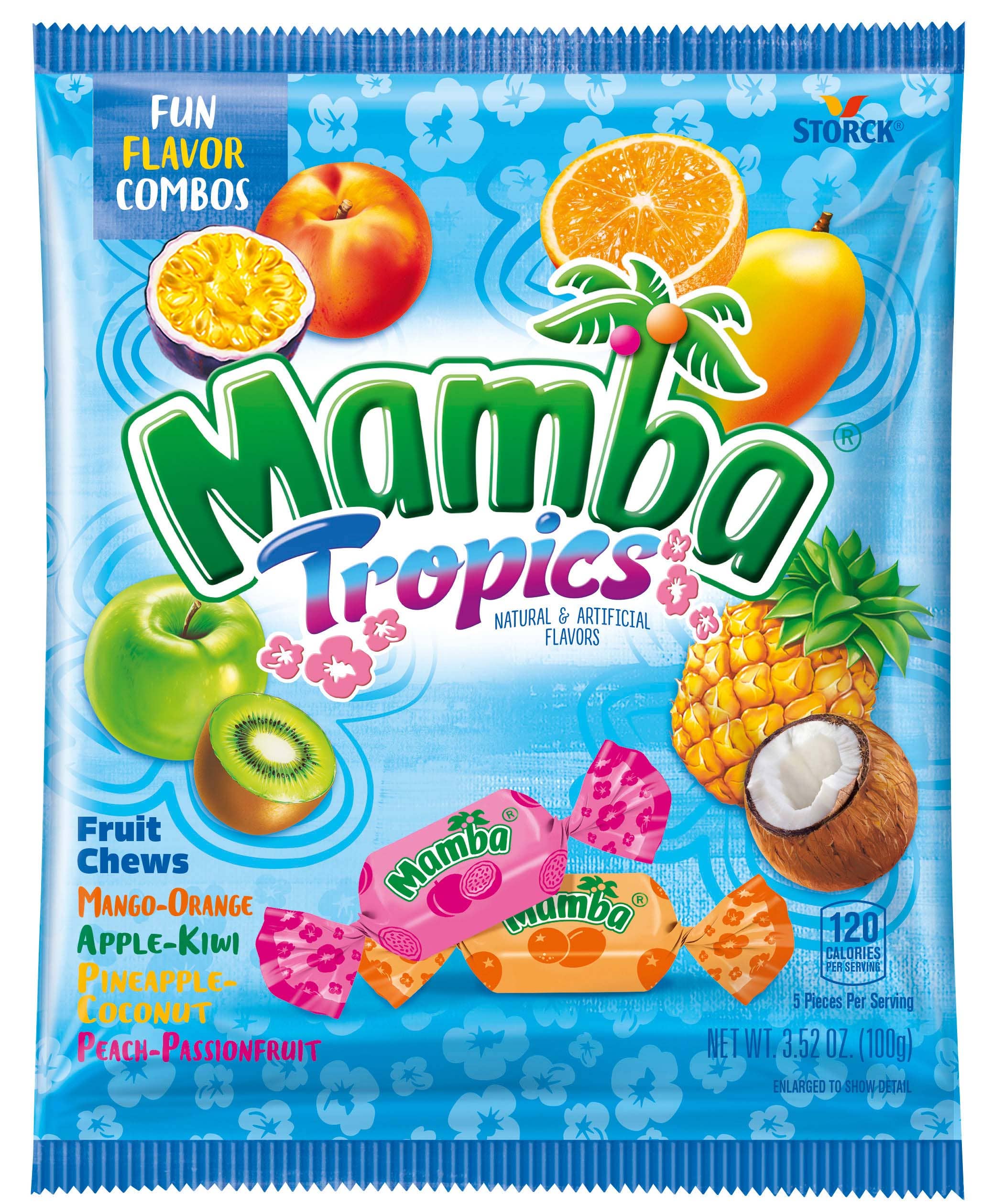 Grandpa Joe's Candy Shop - Wholesale Gummy - Mamba Tropics 3.52oz Bag, 12ct
