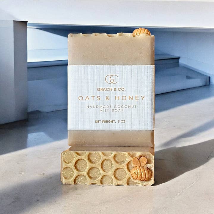 Gracie & Co. 1942 - Wholesale Bar Soap - Oats & Honey Handmade Coconut Milk Soap2