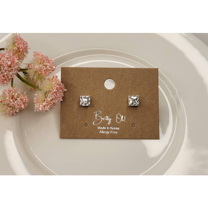 BETTYOH INC - Wholesale Stud/Post Earrings - Square Shape Post Earring