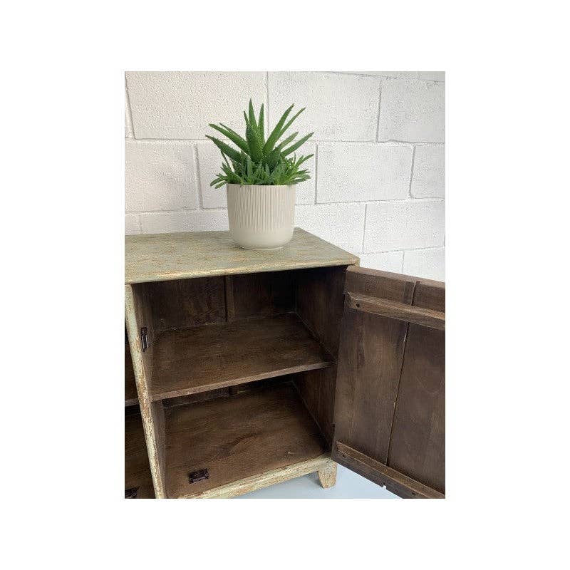 Paloma Black (Casa Natura Design, S.L.) - Venta al por mayor Armario - Hermoso armario indio tallado de 2 puertas con detalles de madera2