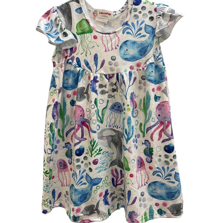 Robe fille aquarelle Sea Friends pour la vente par Yourself Expression