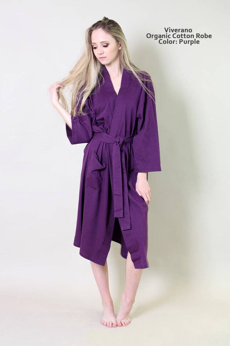 Viverano Organics - Wholesale Robe - Women's - Women's Organic Cotton Bathrobe & Spa Robe1