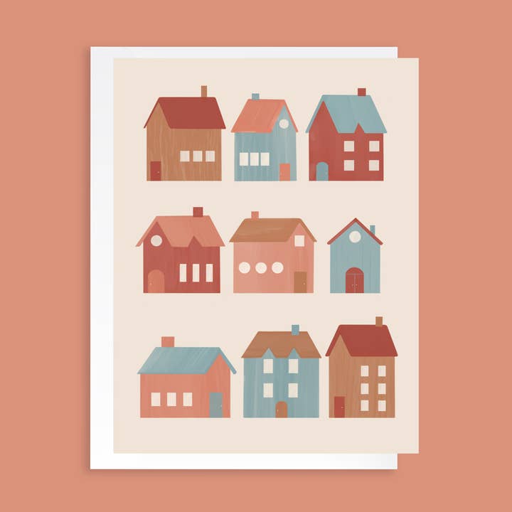 Cartão de saudação do dia a dia das casas por atacado de Art By Maile