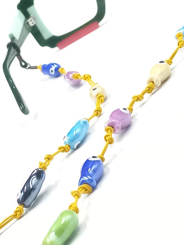 PORCELÆN Korfu i LÆDER Gul til Briller for engroshandel hos MiCuelga