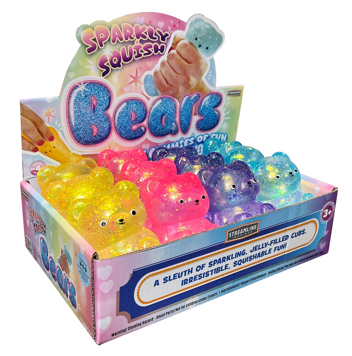 Streamline - Wholesale Squishy toy – Kids & Baby - Sparkly Squish Bears6