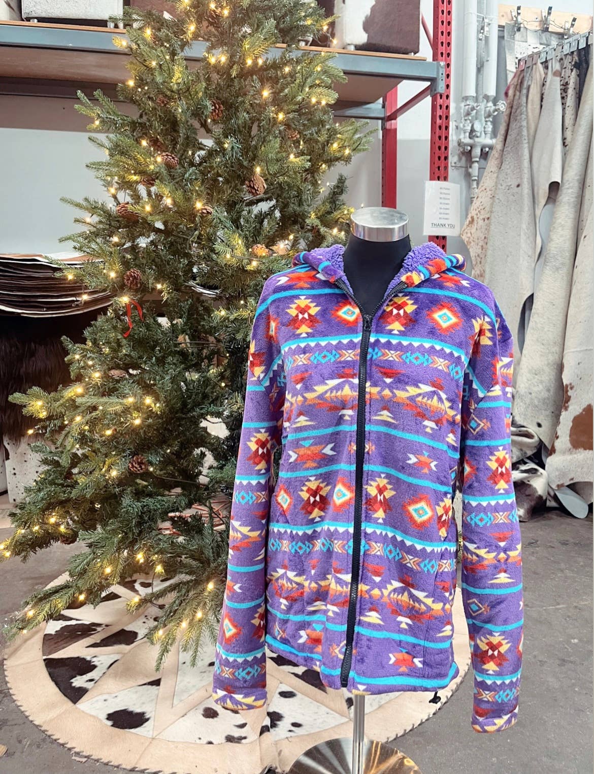 Western Linens – Engroshandel Jakke - Dame – Sherpa Navajo Jakker6