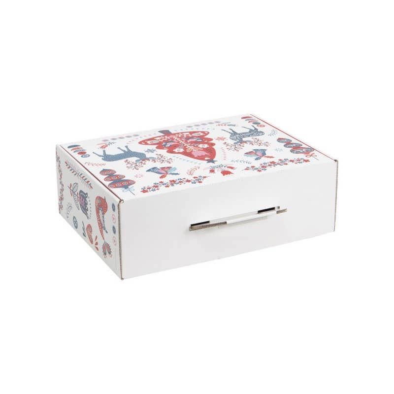 Deffrennes - Vendita all'ingrosso Confezioni regalo - Astuccio natalizio rettangolare scandinavo 25x19x103