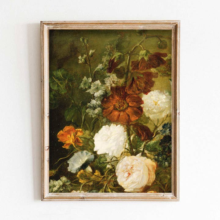 Stampa d'Arte di Fiori d'Autunno Olandesi per la vendita all'ingrosso da parte di Paper House Print Shop