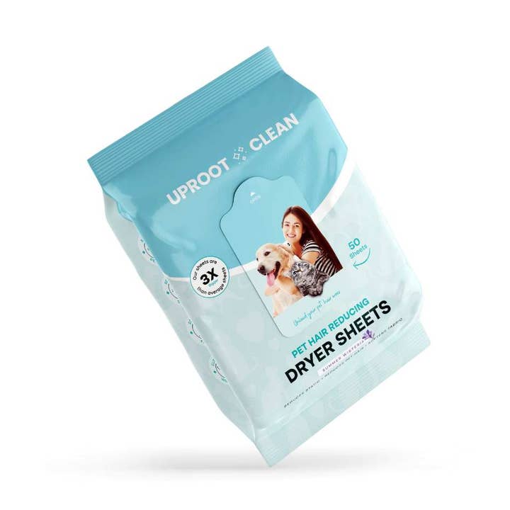 Uproot Pet Hair Reducing Dryer Sheets - 50 Pack for wholesale by Uproot Clean