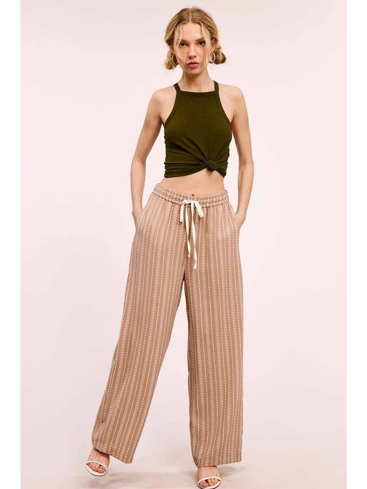 La Miel – Calças - Mulher por atacado – JDP4228-Calças de Design Padronizado de Corte Descontraído Com Bolsos19