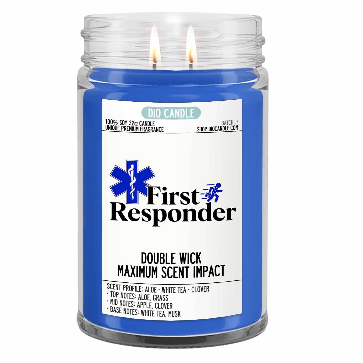 Dio Candle Company - Wholesale Jar/Filled Candle - First Responder Candle - Limited Qty Avail6