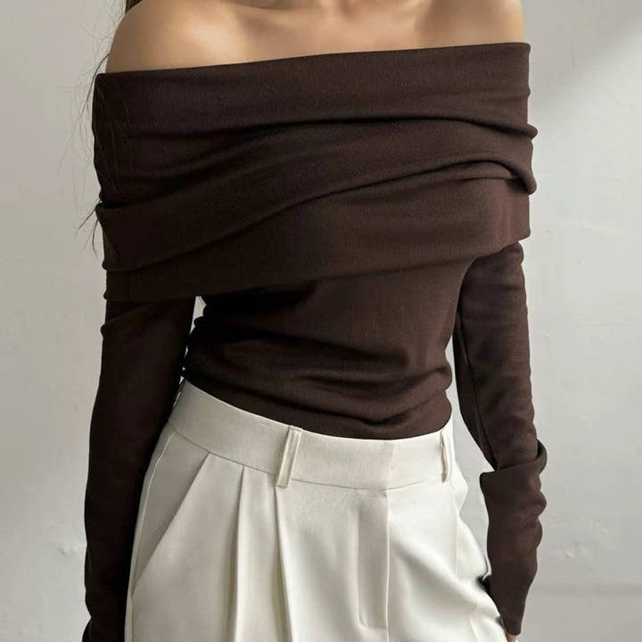 Marayn - Wholesale Knit Sweater - Women's - Chic OffShoulder Knit Sweater for FallWinter 202519