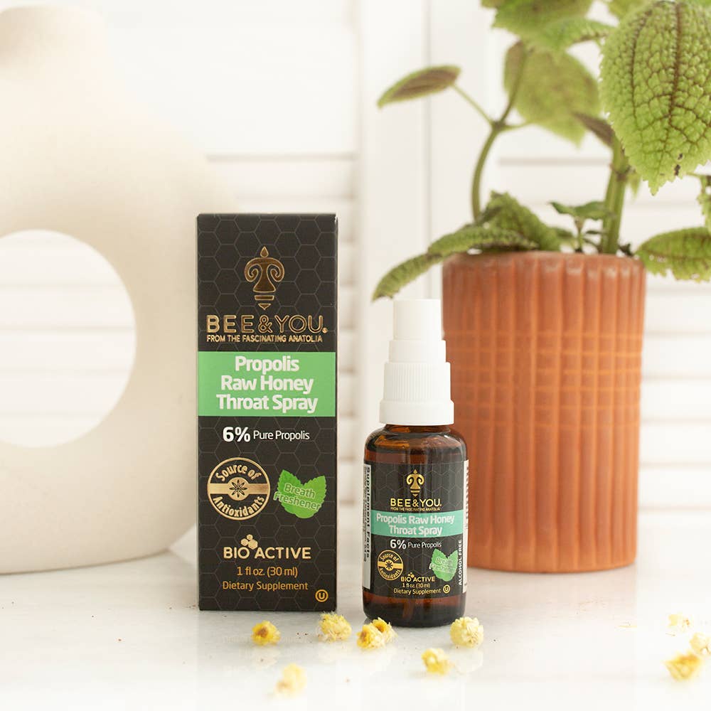 BEE&YOU - Wholesale Oral Supplement/Vitamin - Propolis Raw Honey Throat Spray, 1 fl oz7