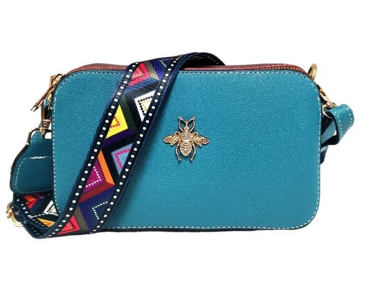 Superbia – wholesale Crossbody bag – Women's – Double Zipper 2 Straps Multi Colour Bee Camera Bag 220910