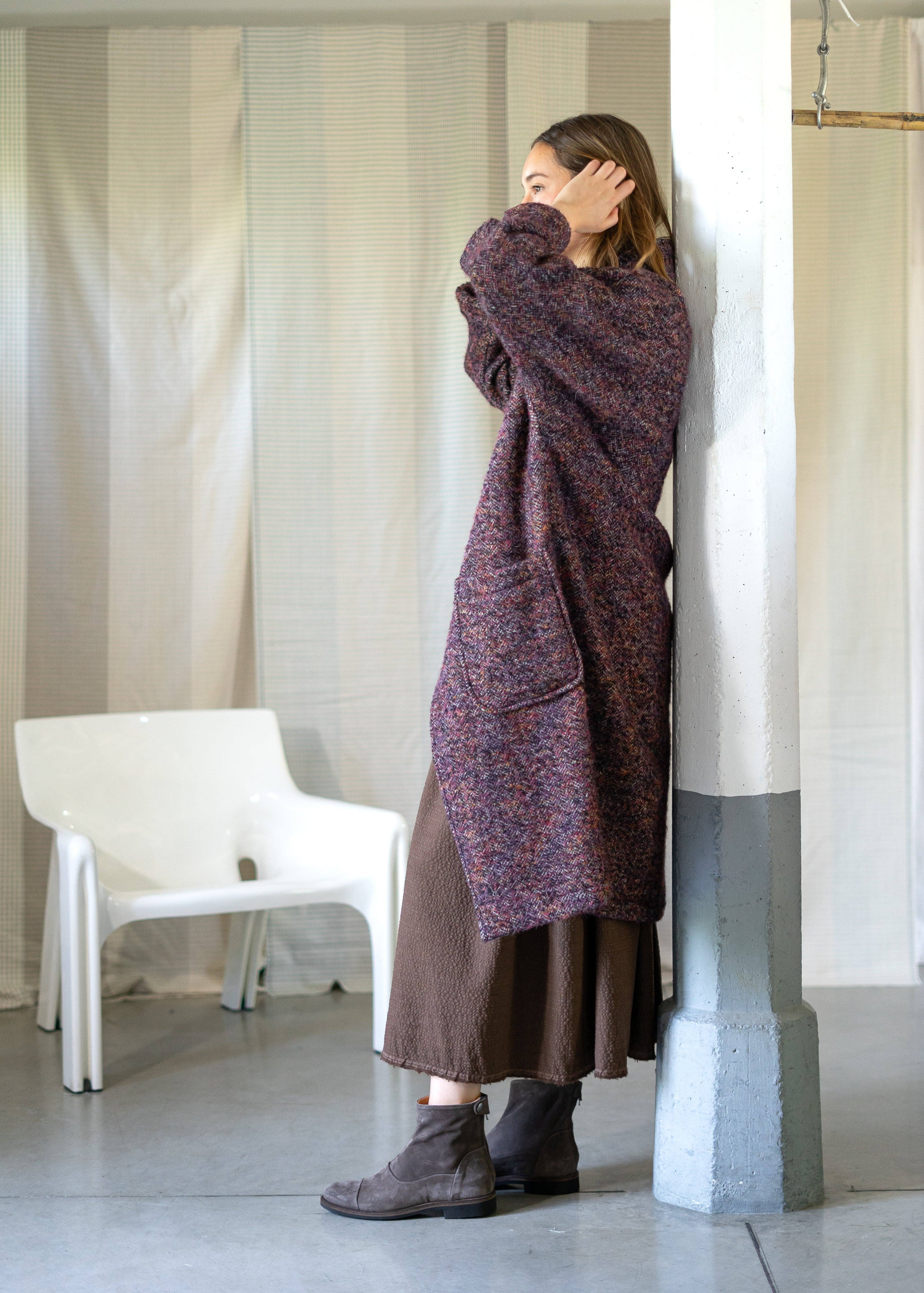 Mecànico Atelier - Wholesale Coat - Women's - Coat Certosa Consorzio Borgundy4