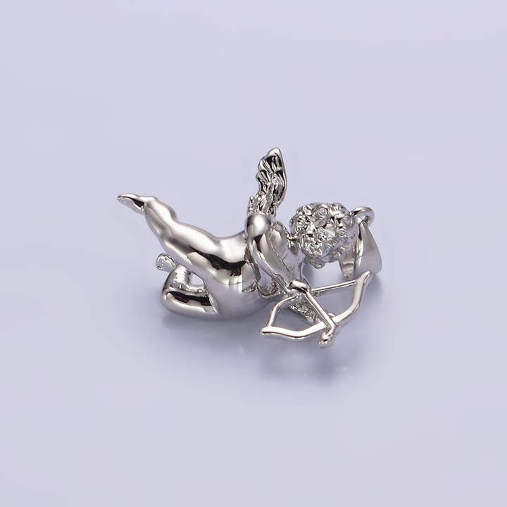 Aim Eternal - Wholesale Individual charm/pendant - 14K Gold Filled 23mm Cherub Baby Angel Mini Pendant in Gold & Silver | N1268 N12691