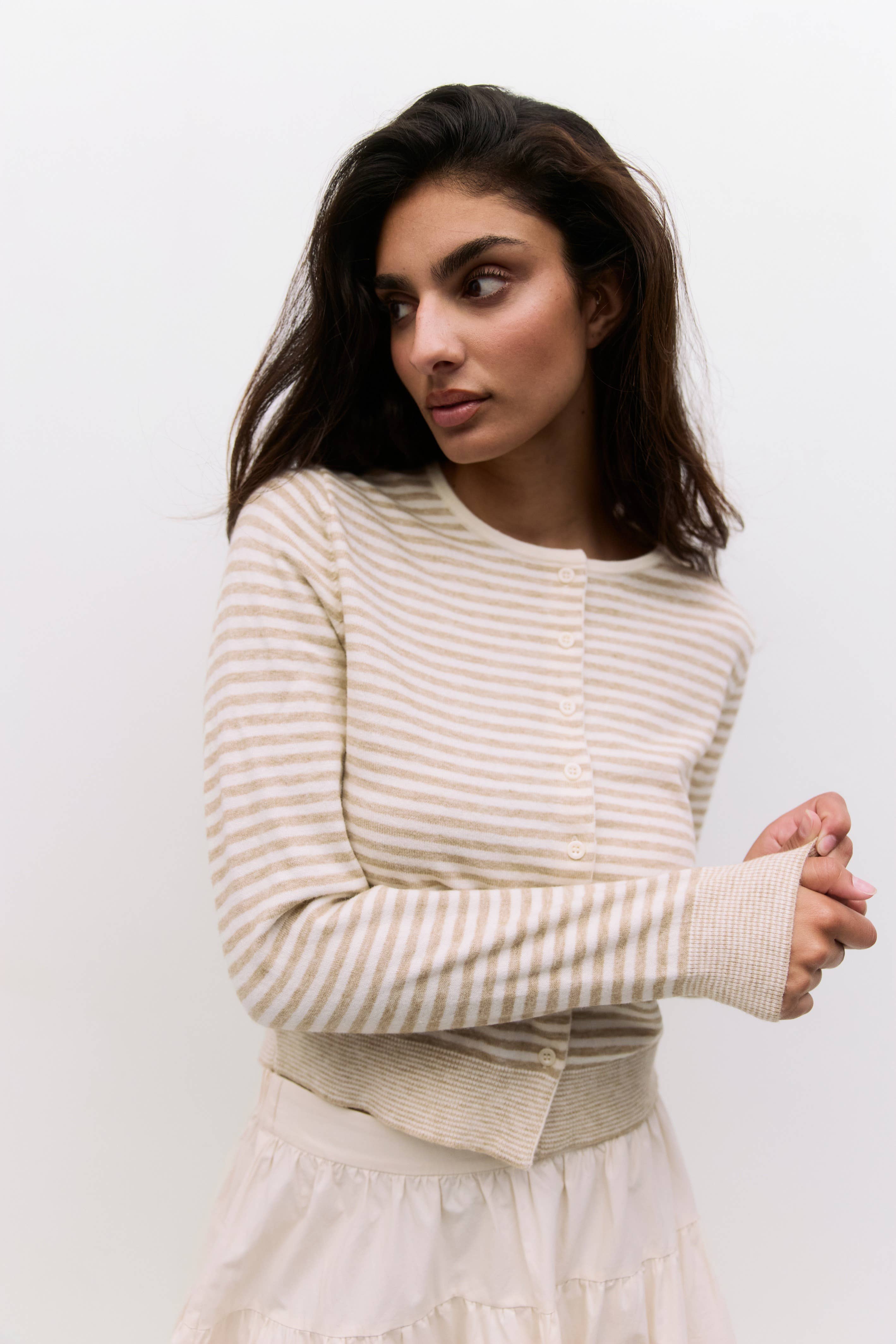 MOD REF - Wholesale Cardigan - Women's - The Montana Cardigan | Striped Button-Down Cardigan18