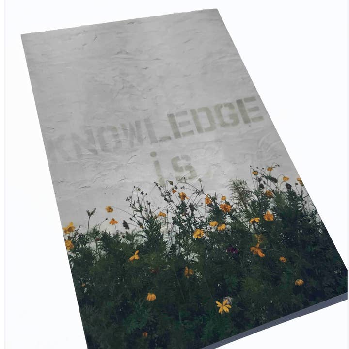 KNOWLEDGE is FLOWERS POSTCARD for wholesale by NIA MEANS PURPOSE.