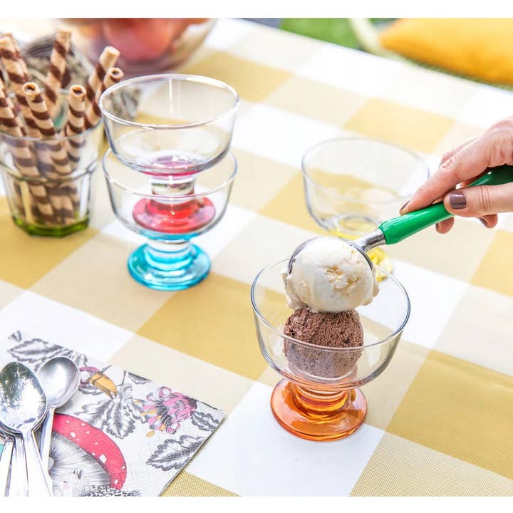 Hakan – Engroshandel Skål – Destina Farverigt glasisskål sæt med 6, dessertkopper1