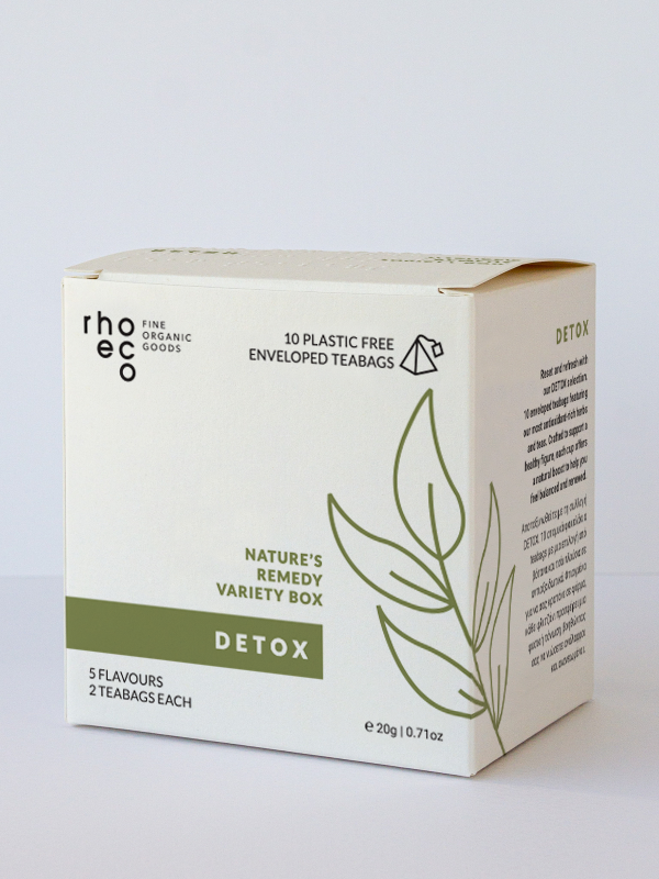 rhoeco - fine organic goods – wholesale Tepåsar – Nature's Remedy urvalslådor [Bio] – Komposterbara pyramider1