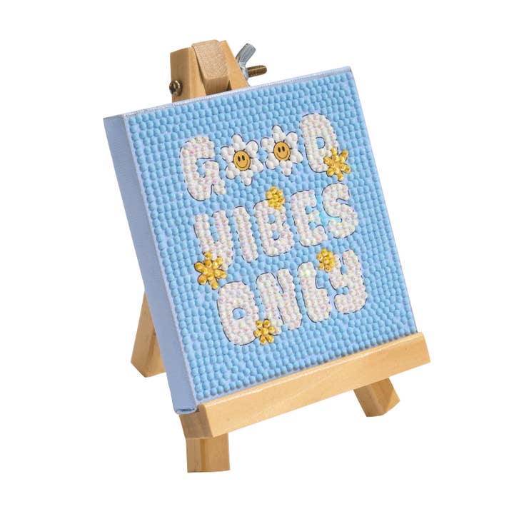 Mini Easels - Good Vibes Only for wholesale by Diamond Art Club