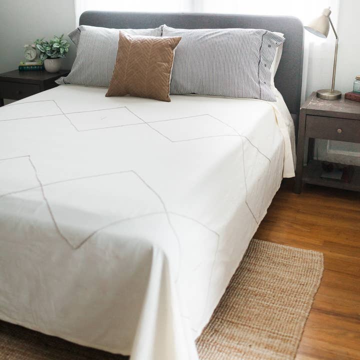 Creative Women - Venta al por mayor Manta de cama - Colcha bereber Queen | Algodón tejido a mano6