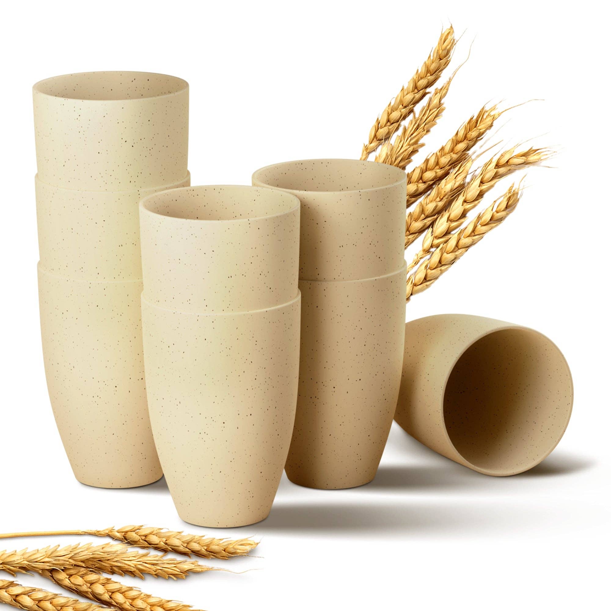 Greendish - Vente Verre/tasse - Ensembles de gobelets à boire en paille de blé écologique légers18