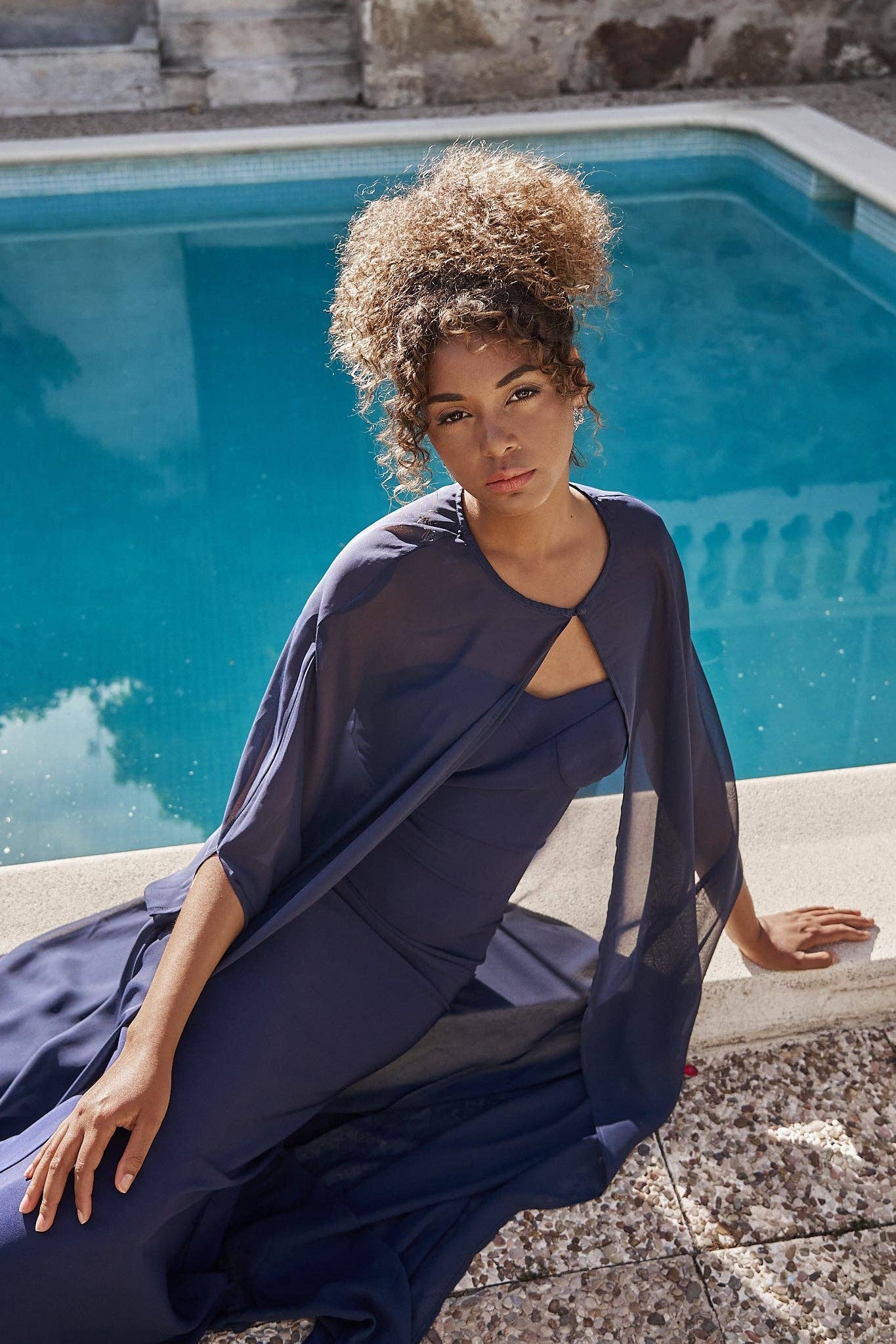 Bruna - Wholesale Dress - Women's - Julia Navy Dress · Le Jardin ·4