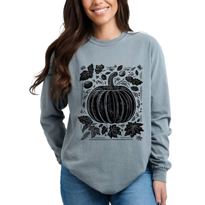 Citrouille avec feuilles usées GDLS pour la vente par Olive And Ivory Wholesale