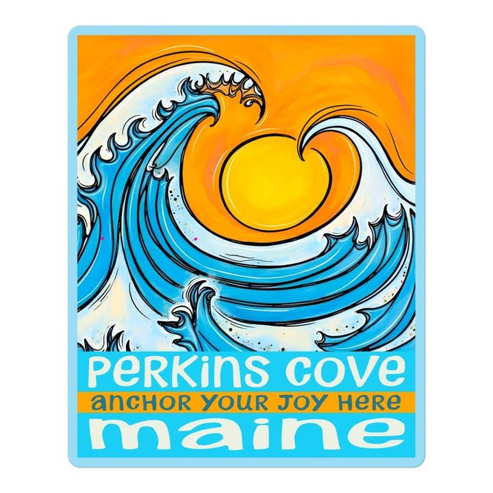 Perkins Cove Maine Sticker – Ogunquit Bold Coastal Decal for wholesale by Atelier Vero Wholesale