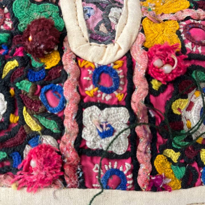 bhavnas boutique - Vente Sac porté épaule – femme - Sacs à bandoulière de travail en miroir à broderie florale indienne Banjara