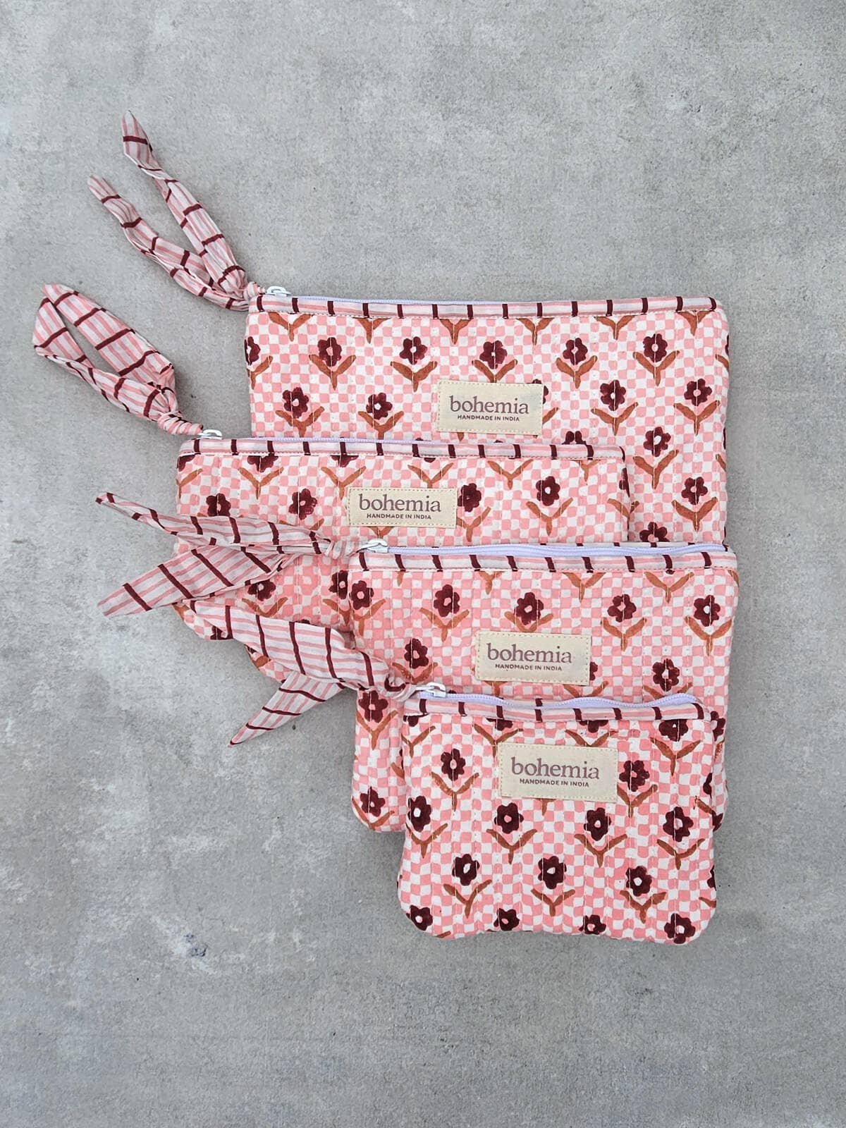 Bohemia Design [now closed] - Wholesale Pouch - Women's - Daisy Check Zip Pouch, Medium1