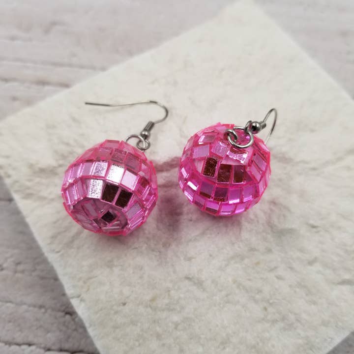 Treasure Wholesale - Wholesale Dangle Earrings - Medium Disco Ball Earrings1
