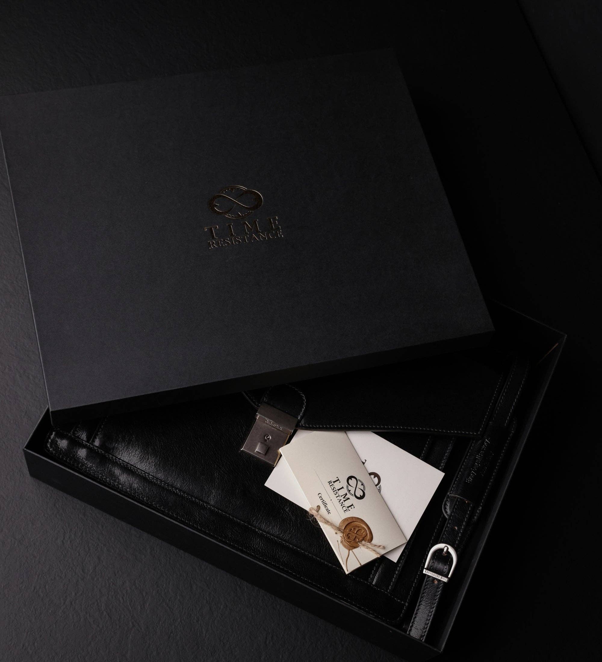 Time Resistance – Großhandel Aktentasche – Unisex – Klassische Design-Lederaktentasche - Der Magus21