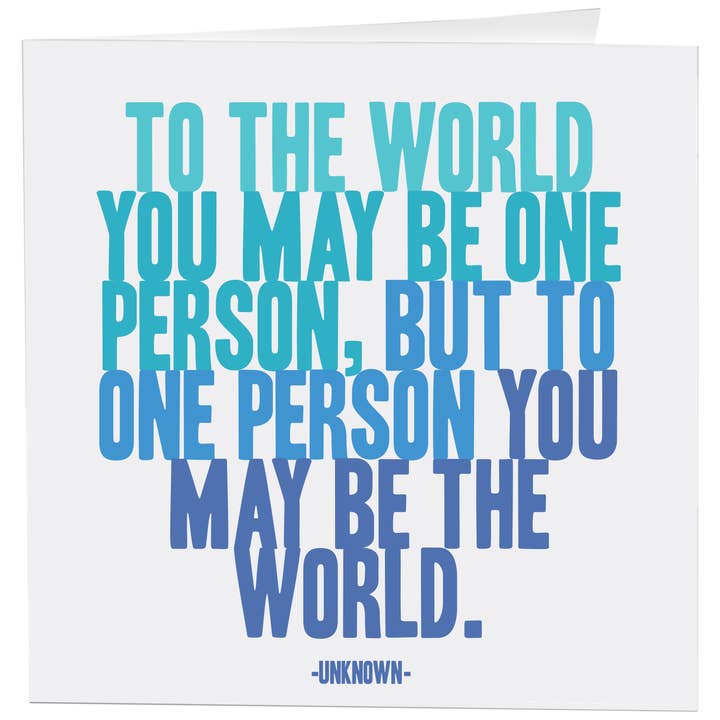 Quotable - Wholesale Love Card - Cards - D110- To The World - Love - (Unknown)