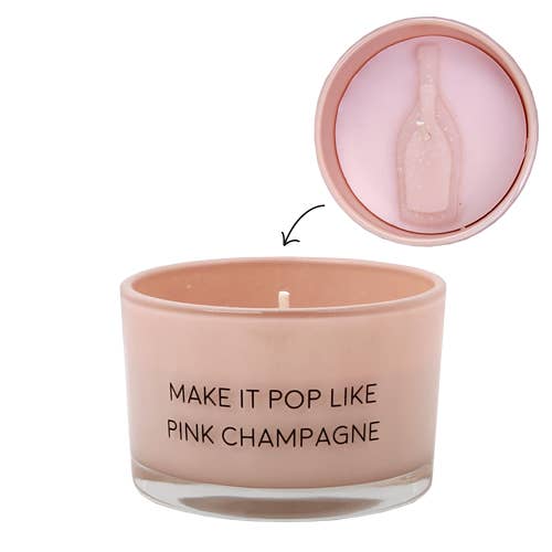 SOJAKAARS - LAAT HET KNALLEN ALS ROZE CHAMPAGNE voor wholesale door My Flame Lifestyle
