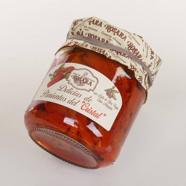 DELIGHTS OF PEPPER DEL CRISTAL JAR 212 ml. for wholesale by Conservas Rosara