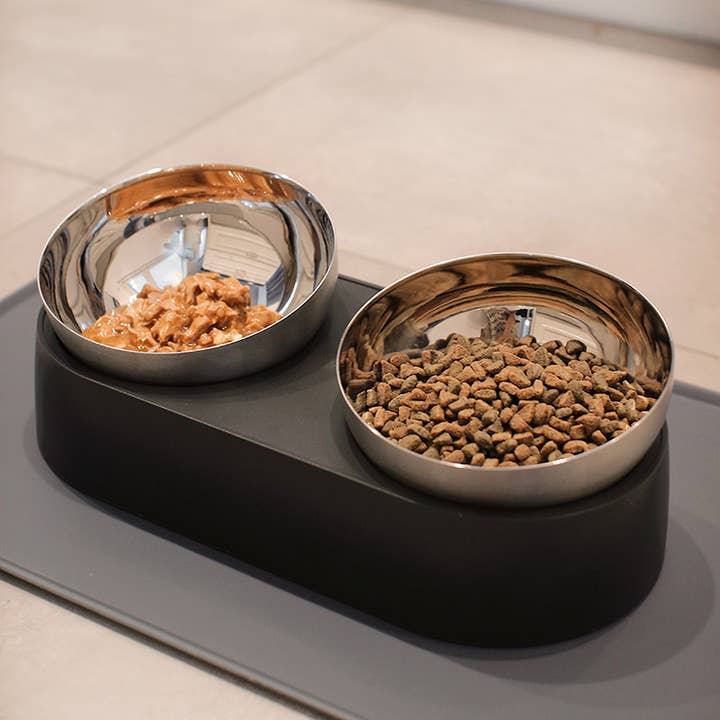 Leo's Paw - Vente Gamelle – chat et chien - Bol surélevé en acier inoxydable anti-vomissement pour chat4