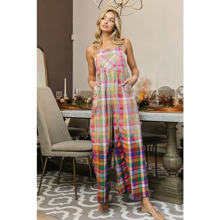 STAINED GLASS DIP DYE EFFECT BLEACHED VINTAGE OVERALLS for wholesale on Faire2