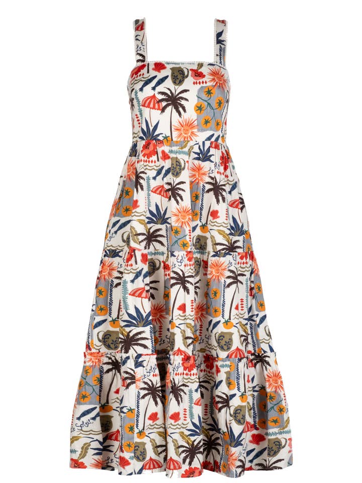 Lizzie Dress In Riviera for wholesale by Change of Scenery