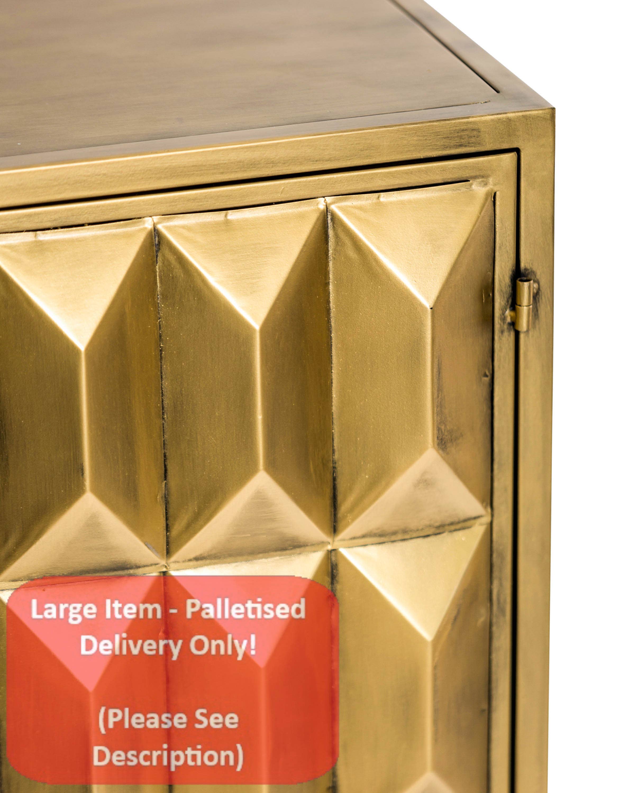 McGowan & Rutherford Ltd - Wholesale Sideboard - Industrial Gold "Fitzgerald" 3 Door Large Metal Sideboard1