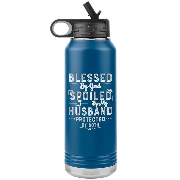 LA Shirt Company - Wholesale Water Bottle - Blessed By God - 32OZ WATER BOTTLE INSULATED1