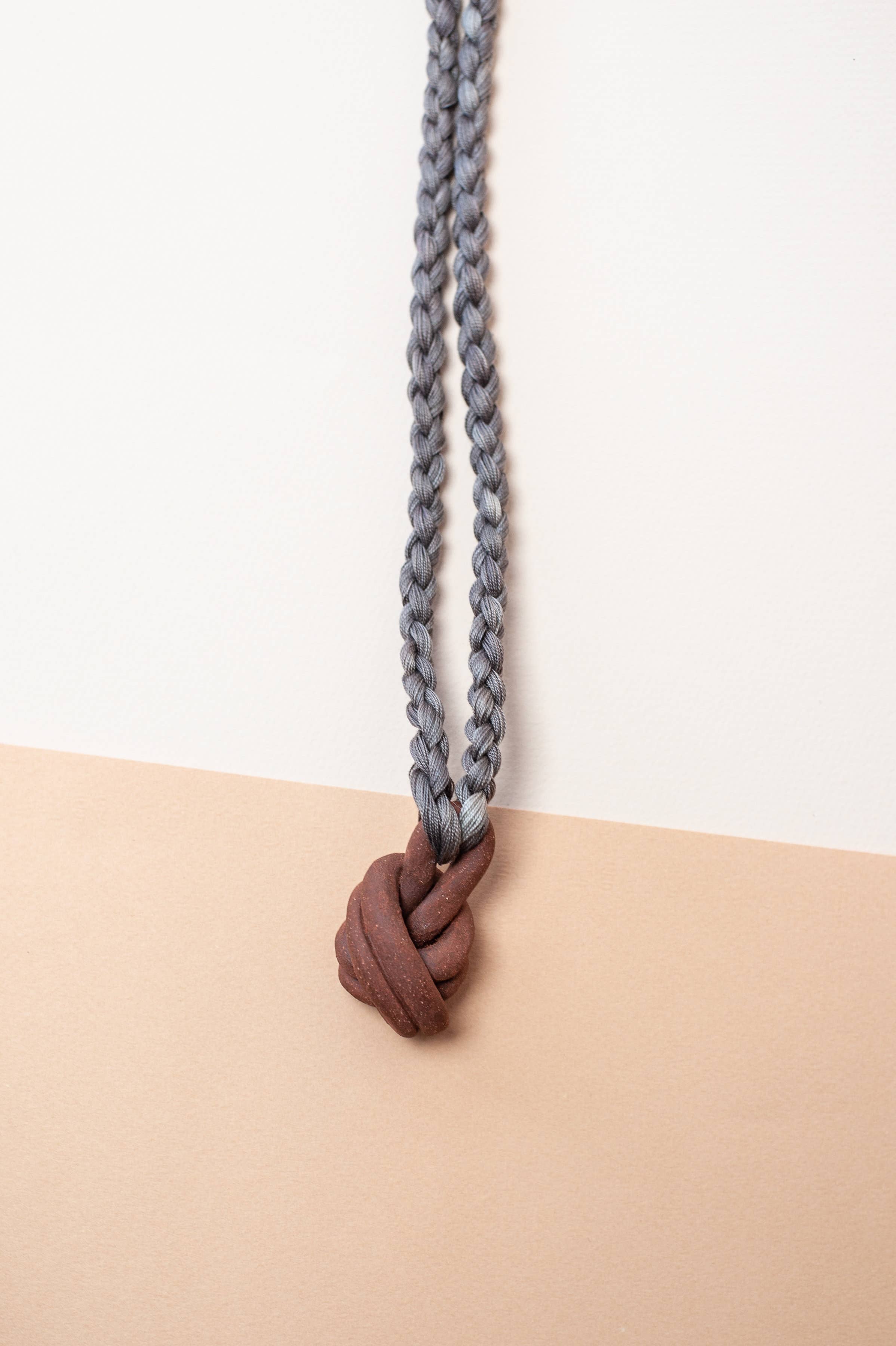 Pewter Knot - Red Earth - Matte Unglazed Ceramic, Hand Dyed Cotton for wholesale on Faire1