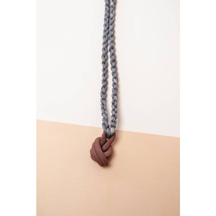 Pewter Knot - Red Earth - Matte Unglazed Ceramic, Hand Dyed Cotton for wholesale on Faire1