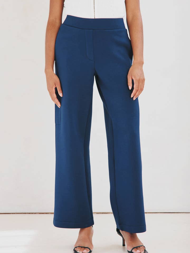 London Pant - Navy for wholesale by LEZÉ the Label