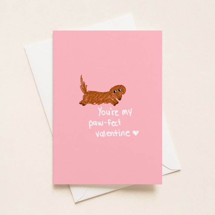 “You're My Paw-fect Valentine” Valentine's Cards for wholesale by Rue 32
