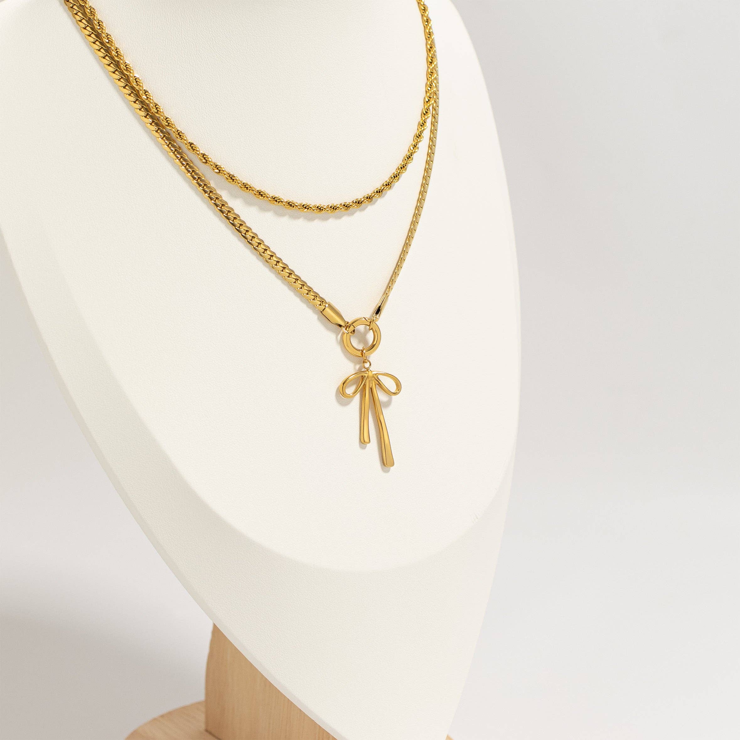 WJW – wholesale Individuell berlock/hänge – 18K guld PVD rostfritt stål lång båghänge5