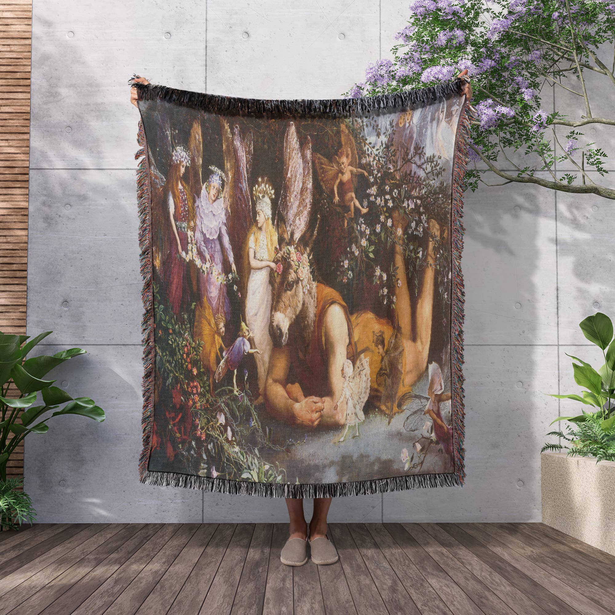 3dRose - Wholesale Throw Blanket - 3dRose, Titania and Bottom A Midsummer Nights Dream John Anster Fitzgerald Fantasy Painting, Blanket2