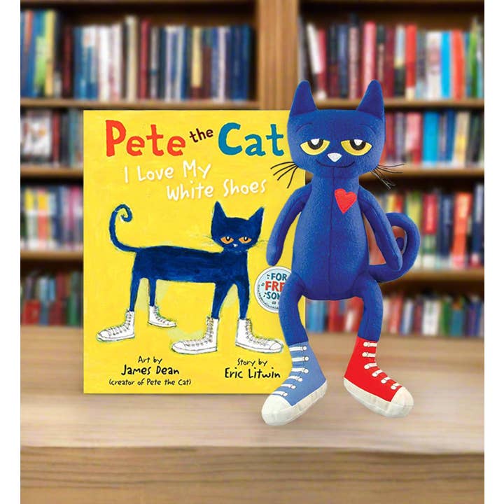MerryMakers - Wholesale Stuffed/Plush Toy - Kids & Baby - Pete The Cat Plush with hardcover book